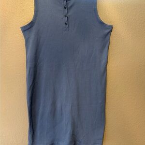 Ralph Lauren Blue Ribbed Henley Tank